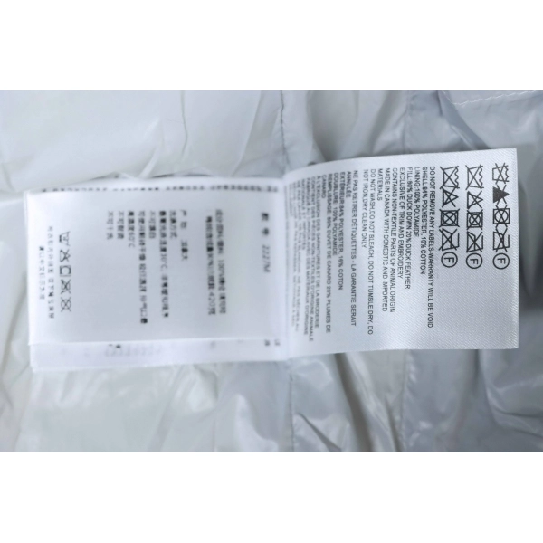 Canada Goose Puff Checkered Down Jacket White