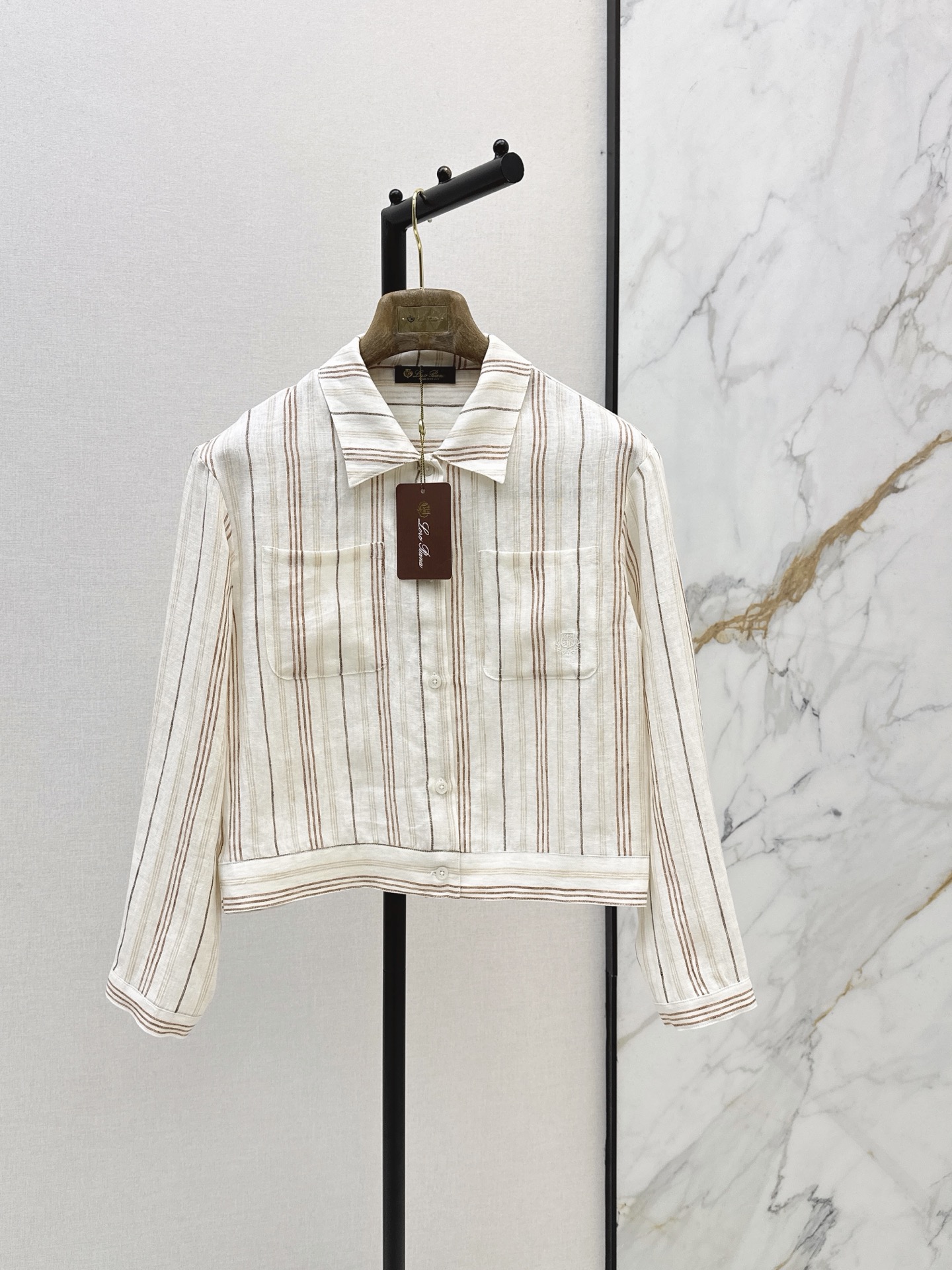 Loro New Striped Shirt Jacket