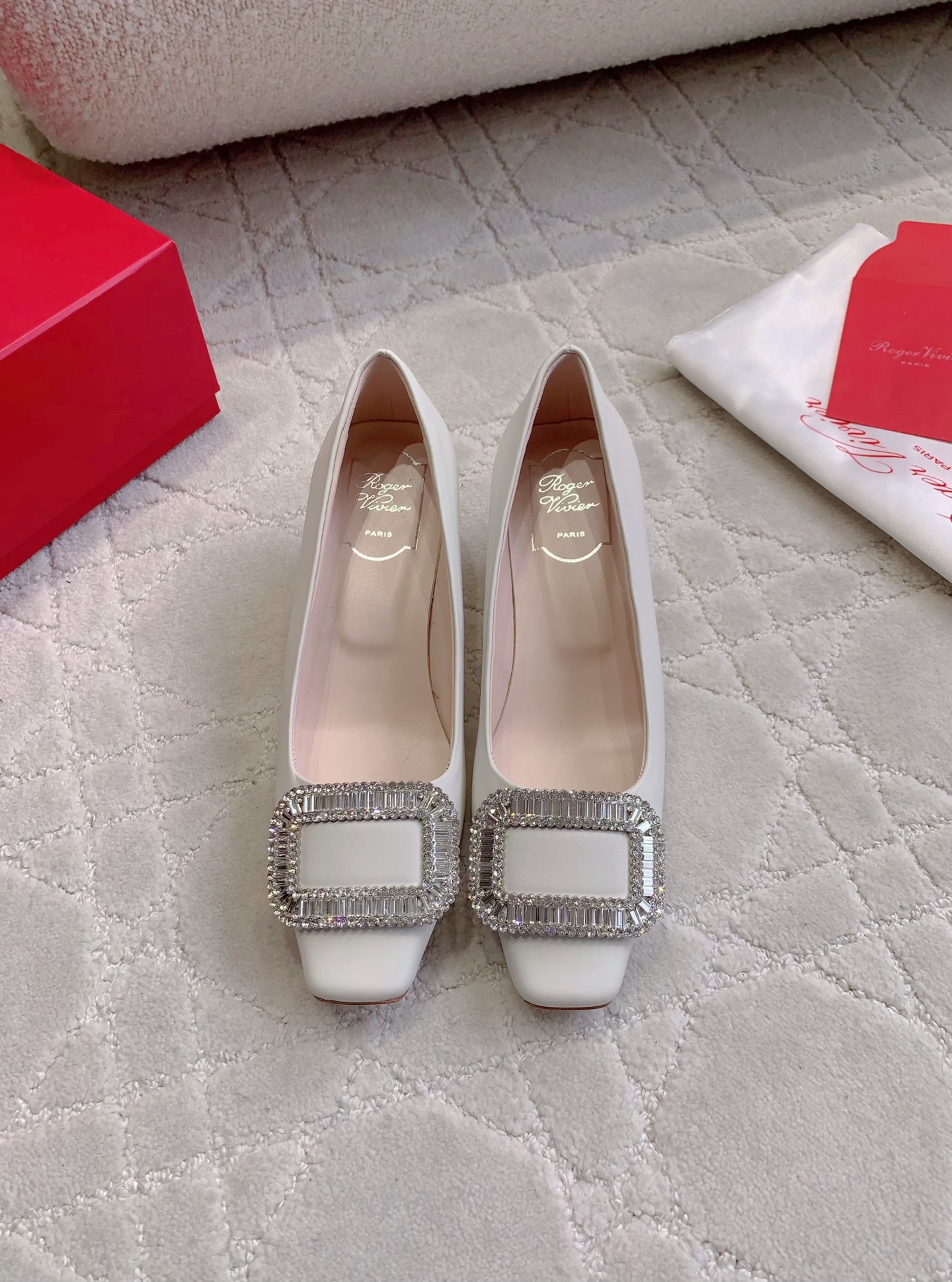 Roger New Rhinestone buckle flats