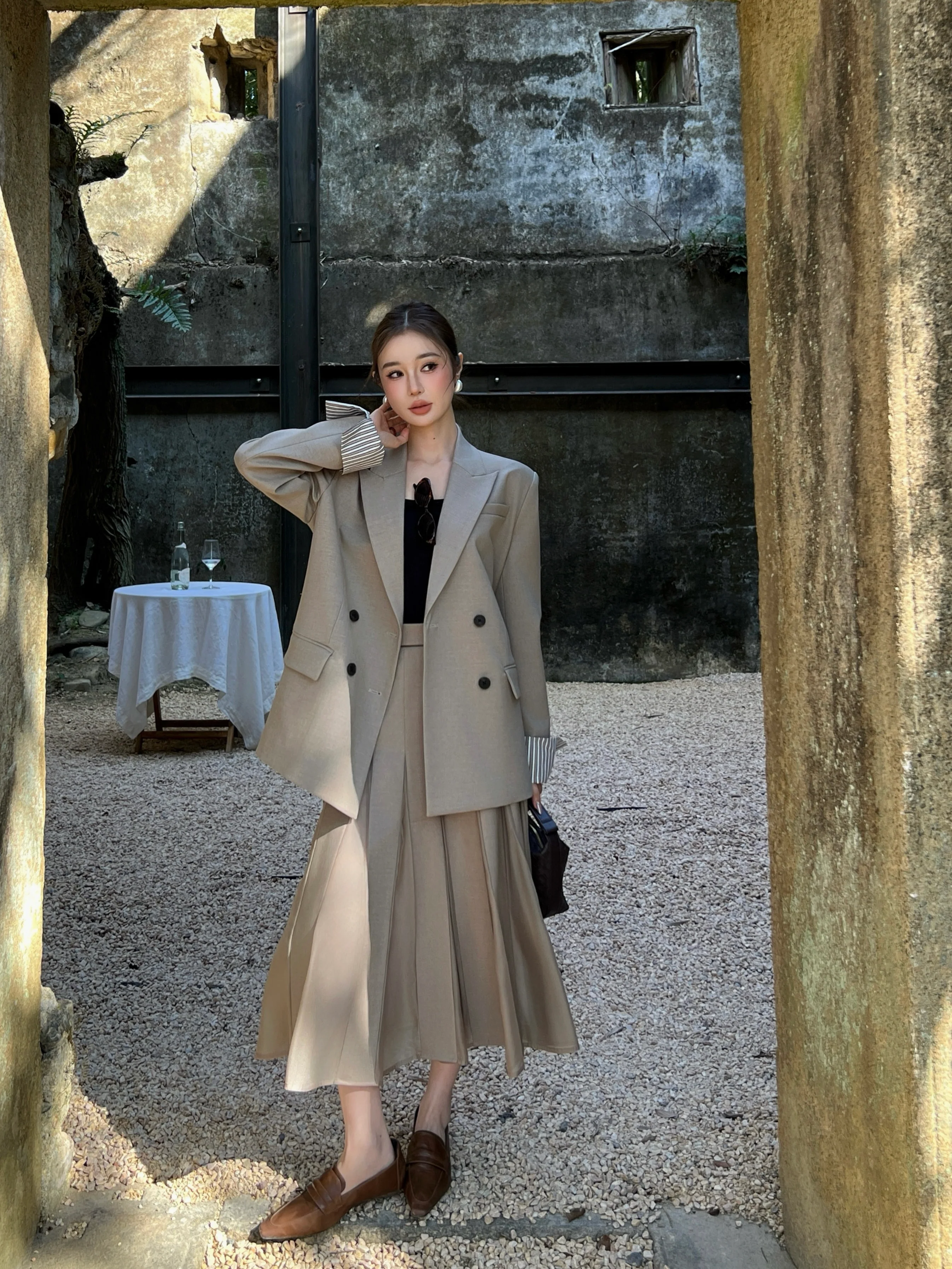 Brun NEW spliced skirt