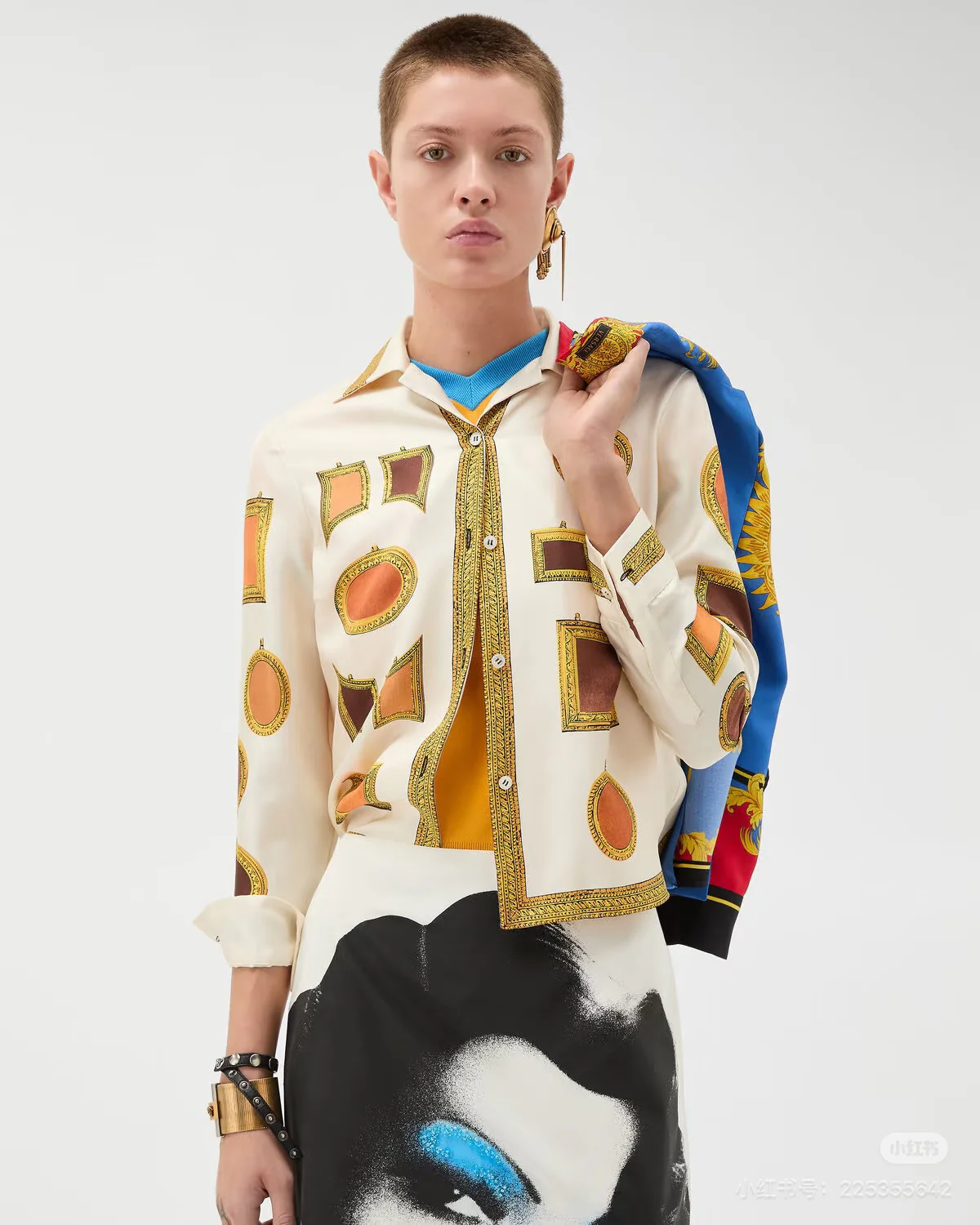 Ver NEW silk print shirt