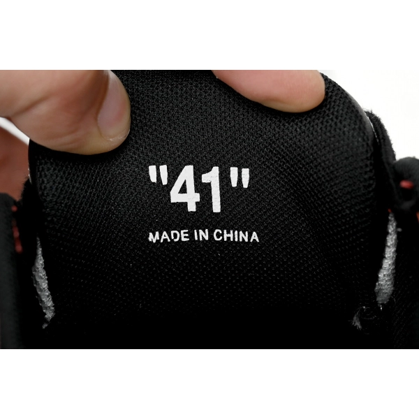 OFF-WHITE Out Of Office OOO Low Tops Black White Red OMIA189S23LEA0012510