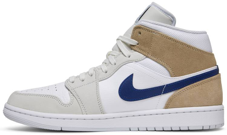 Air Jordan 1 Mid 'White Khaki Blue Void' DO6726-100