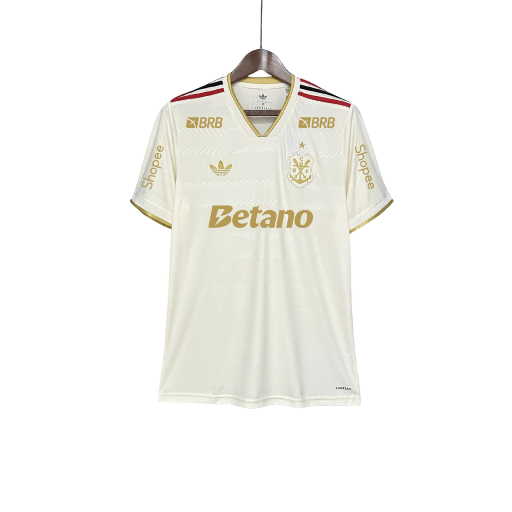 Flamengo 2025/2026 Third jersey (with sponsored version) Men's fan version in beige