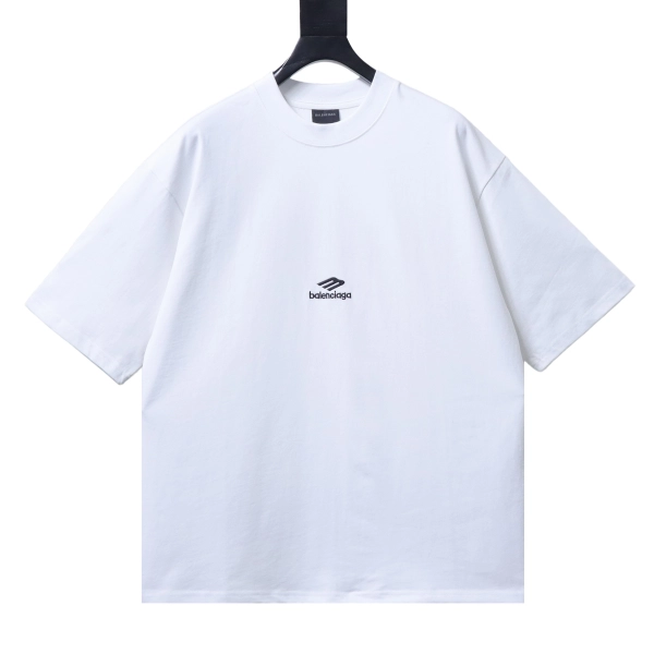 Balenciaga Clothes  3M Logo Embroidered Short-Sleeve T-Shirt
