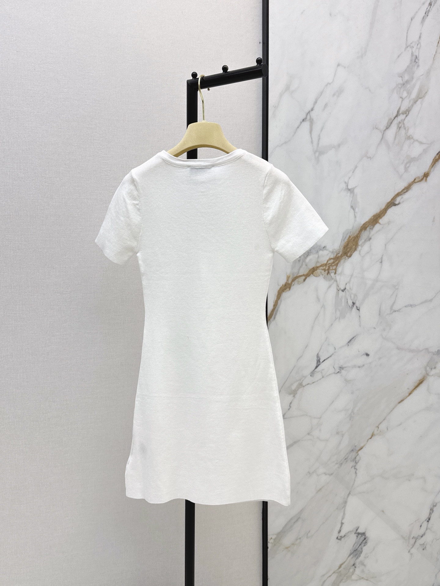 Miu New Color-block leather lace-up dress