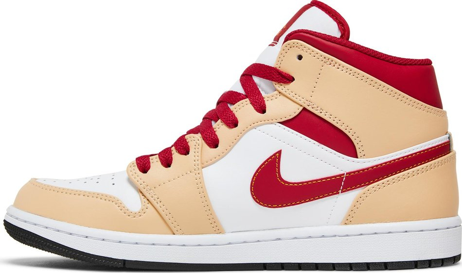 Air Jordan 1 Mid 'Light Curry Cardinal Red' 554724-201