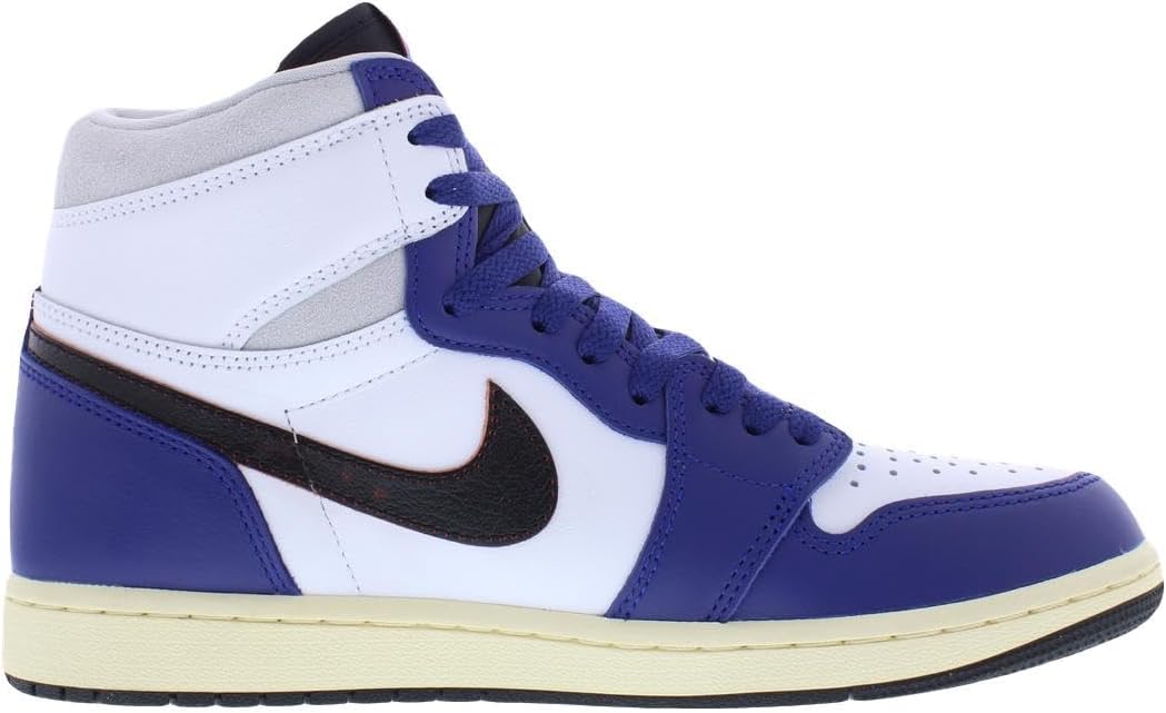 Air Jordan 1 High OG Rare Air - Men's Shoes (DZ5485-100, White/Neutral Grey/Deep Royal Blue/Black)
