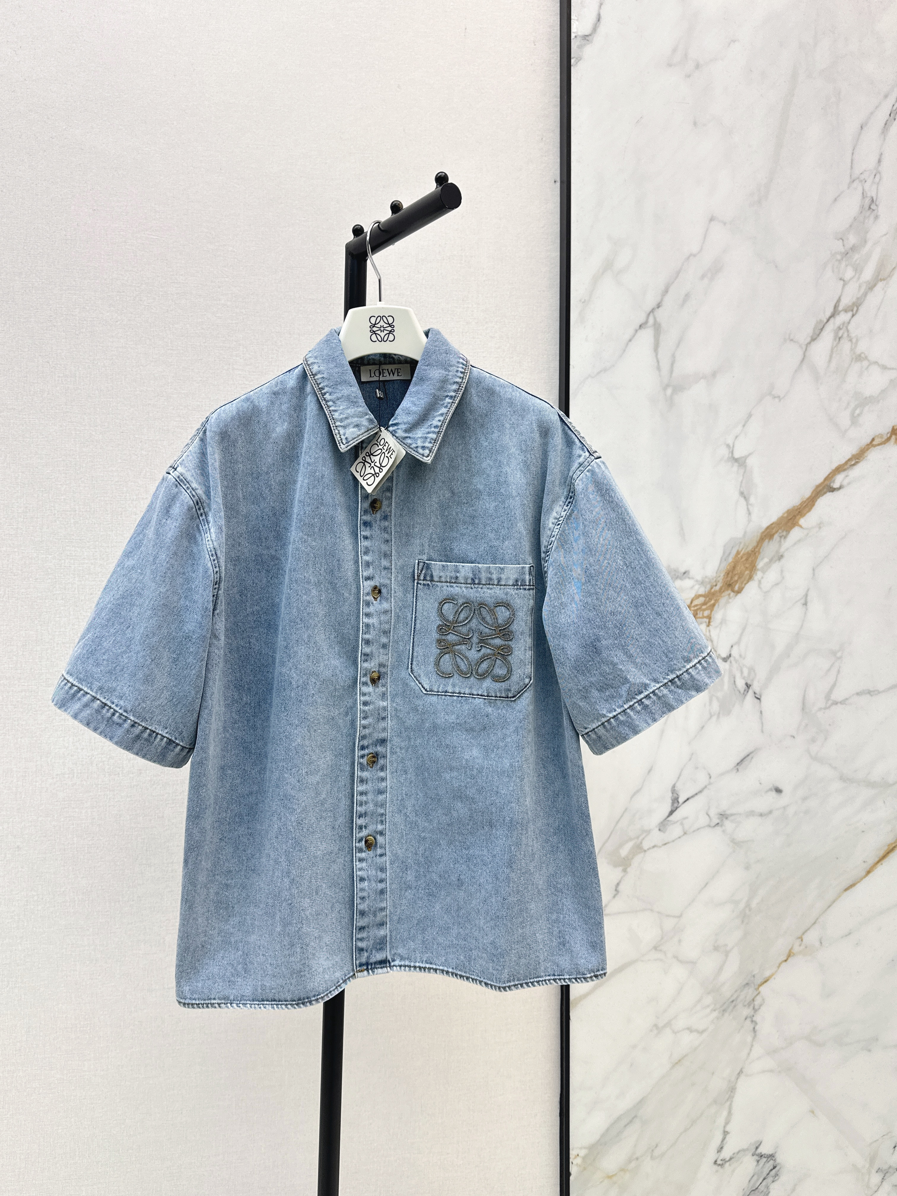 Loe New denim short-sleeve jacket