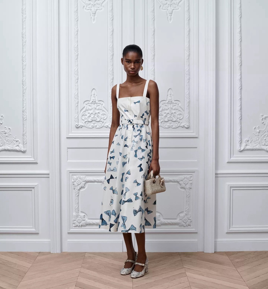 CD New Printed Spaghetti Strap Dress