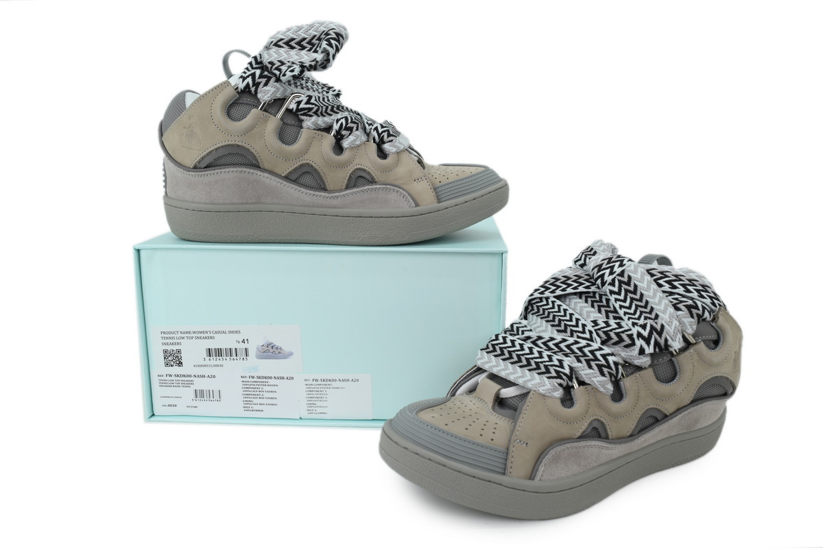 Lanvin Curb Sneakers Gray