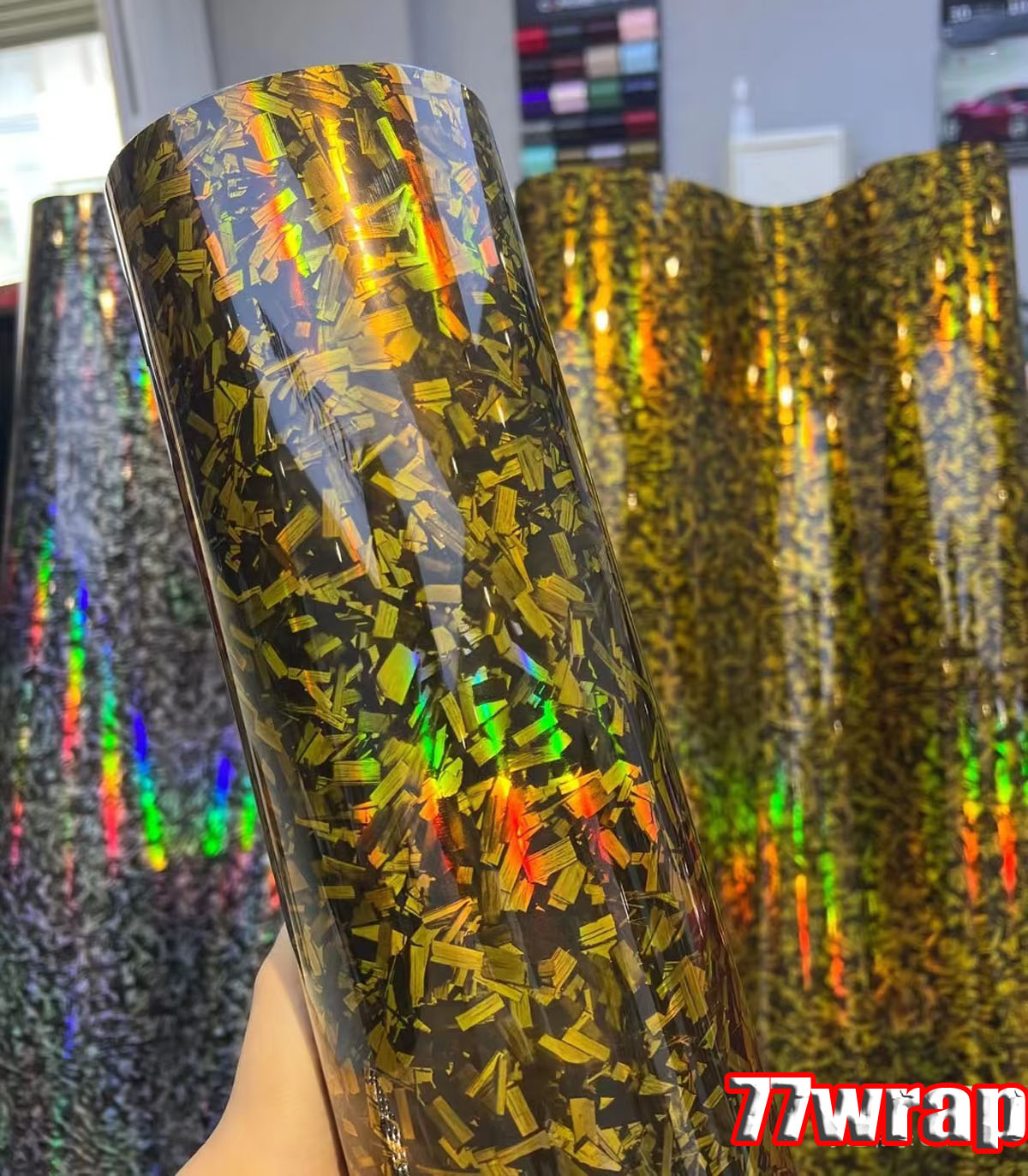 (PET) Forged Carbon Pattern Wrap Vinyl Car Body Sticker