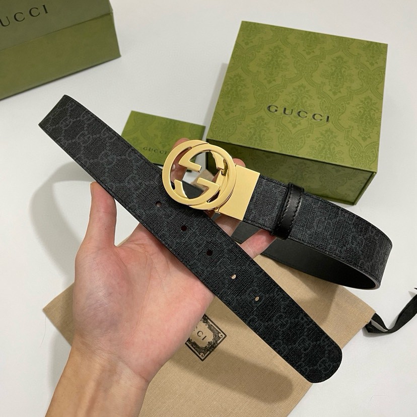 Gucci leather, it has a thick touch, with clear and distinct printed patterns.   Mens Belt Women belt Designers Belts Womens Mens Casual Smooth Buckle Belt Width 3.7cm with box