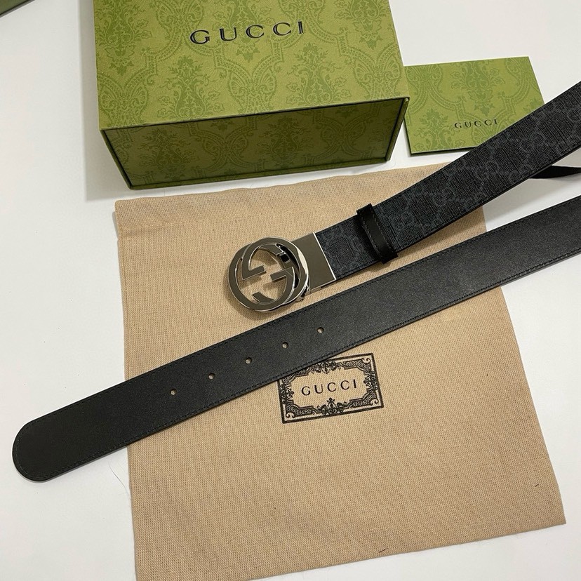 Gucci leather, it has a thick touch, with clear and distinct printed patterns.   Mens Belt Women belt Designers Belts Womens Mens Casual Smooth Buckle Belt Width 3.7cm with box
