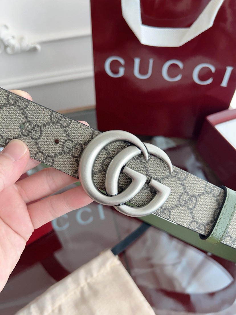 Gucci leather, it has a thick touch, with clear and distinct printed patterns. It is a fashionable and classic men's belt, a designer belt, a casual and smooth buckle belt for both women and men, with a width of 3.7 cm and with box Apricot color