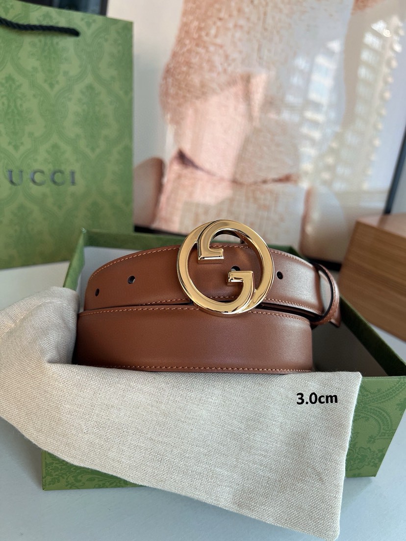 Gucci Fashion Classic  Belt Women belt Designers Belts Womens  Casual Smooth Buckle Belt Width 3.0cm with box