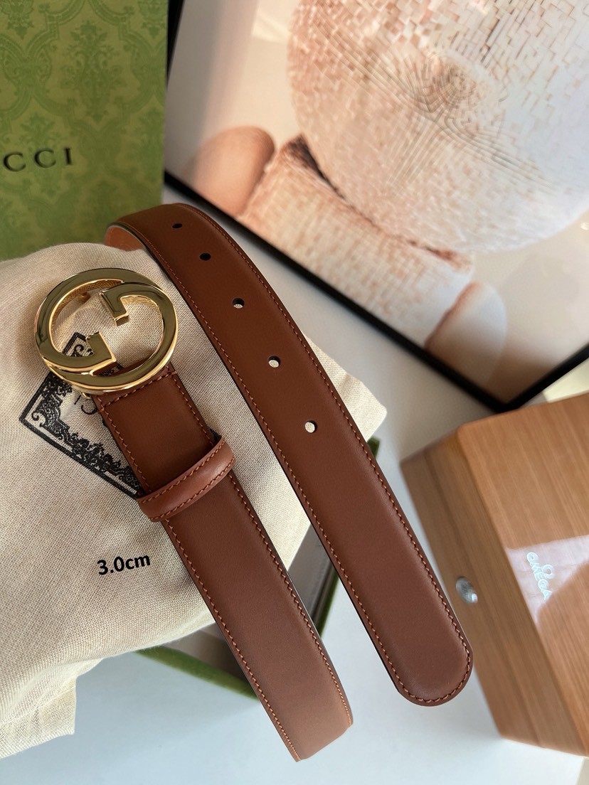 Gucci Fashion Classic  Belt Women belt Designers Belts Womens  Casual Smooth Buckle Belt Width 3.0cm with box