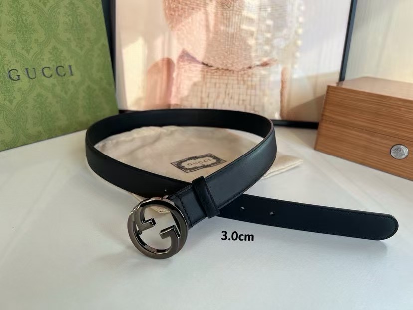 Gucci Fashion Classic  Belt Women belt Designers Belts Womens  Casual Smooth Buckle Belt Width 3.0cm with box