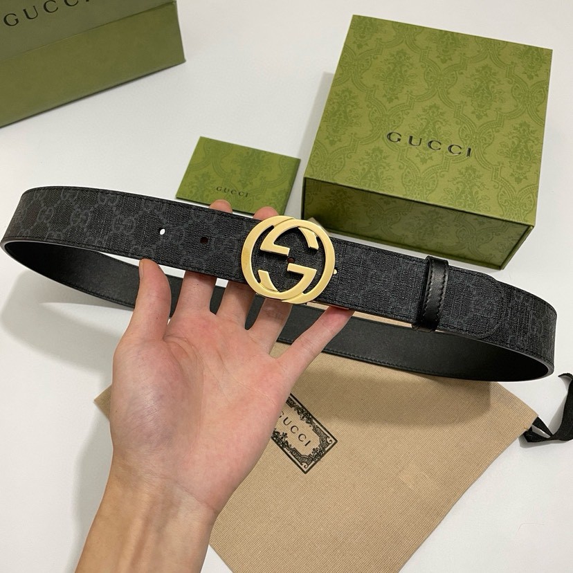 Gucci leather, it has a thick touch, with clear and distinct printed patterns.   Mens Belt Women belt Designers Belts Womens Mens Casual Smooth Buckle Belt Width 3.7cm with box