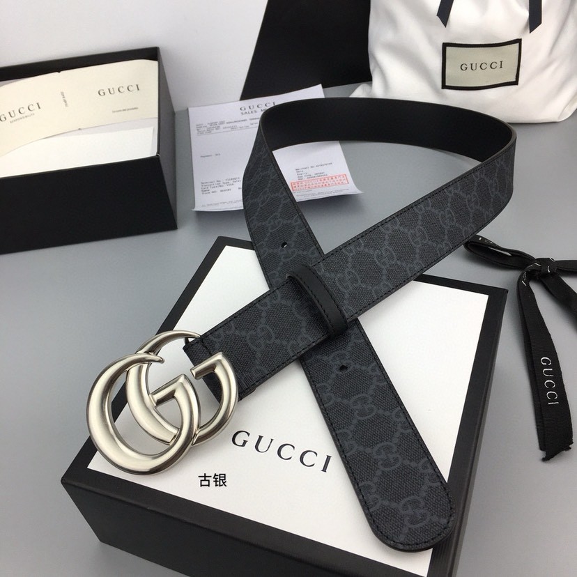 Gucci leather, it has a thick touch, with clear and distinct printed patterns. It is a fashionable and classic men's belt, a designer belt, a casual and smooth buckle belt for both women and men, with a width of 4.0 cm and with box ,gold, silver