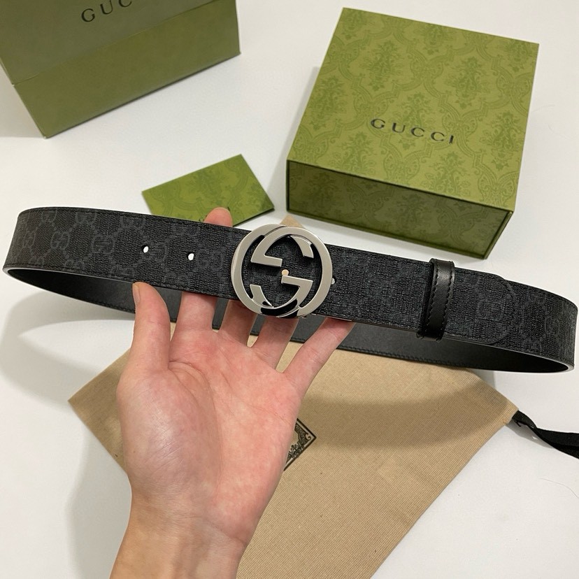 Gucci leather, it has a thick touch, with clear and distinct printed patterns.   Mens Belt Women belt Designers Belts Womens Mens Casual Smooth Buckle Belt Width 3.7cm with box