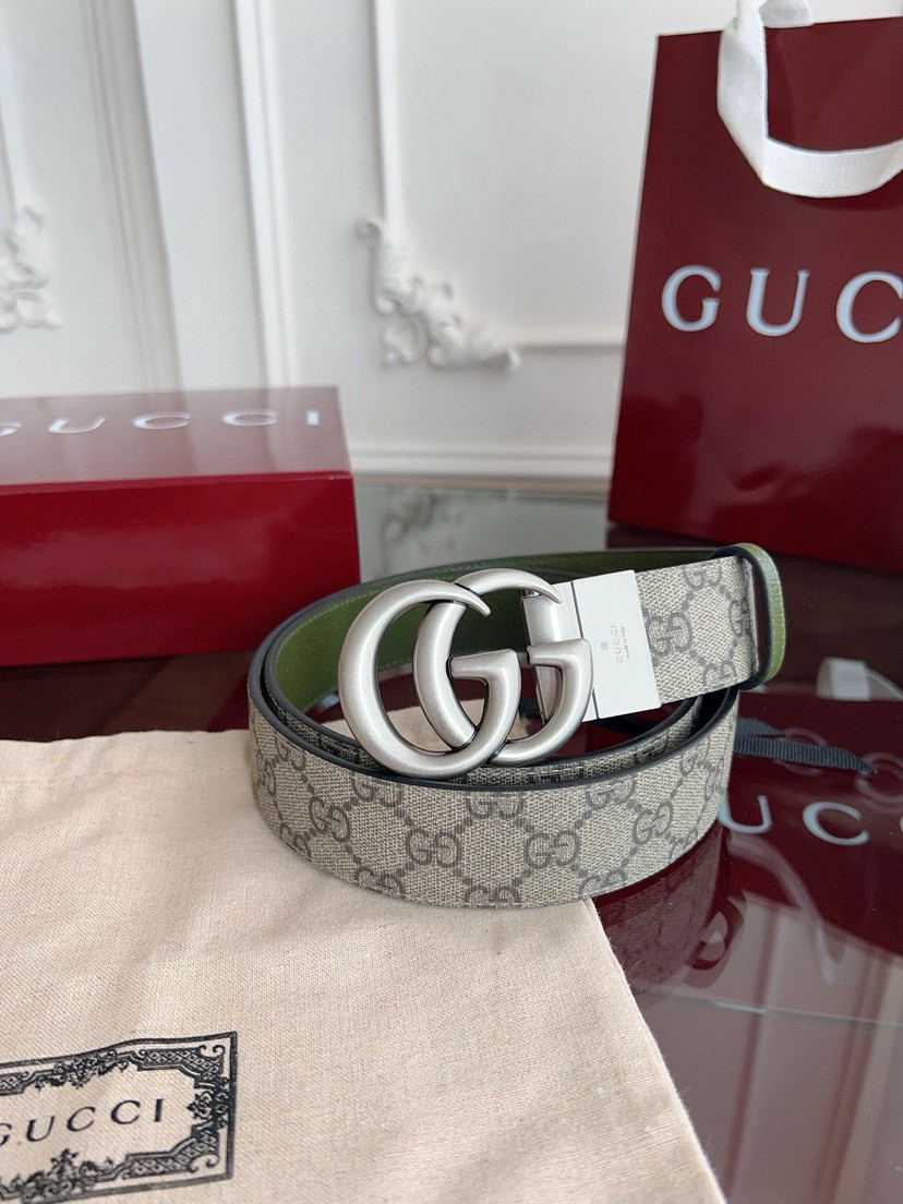 Gucci leather, it has a thick touch, with clear and distinct printed patterns. It is a fashionable and classic men's belt, a designer belt, a casual and smooth buckle belt for both women and men, with a width of 3.7 cm and with box Apricot color