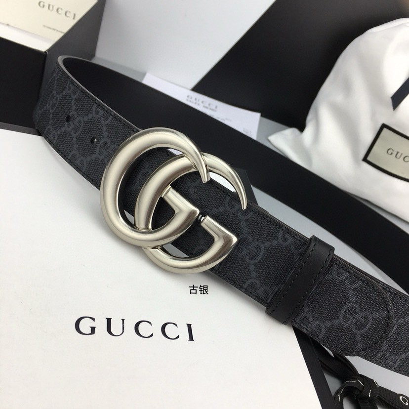 Gucci leather, it has a thick touch, with clear and distinct printed patterns. It is a fashionable and classic men's belt, a designer belt, a casual and smooth buckle belt for both women and men, with a width of 4.0 cm and with box ,gold, silver