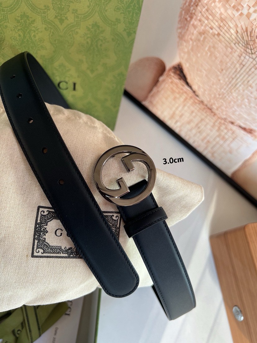 Gucci Fashion Classic  Belt Women belt Designers Belts Womens  Casual Smooth Buckle Belt Width 3.0cm with box