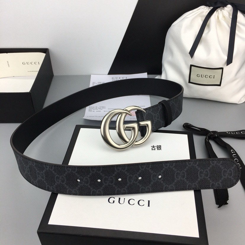 Gucci leather, it has a thick touch, with clear and distinct printed patterns. It is a fashionable and classic men's belt, a designer belt, a casual and smooth buckle belt for both women and men, with a width of 4.0 cm and with box ,gold, silver