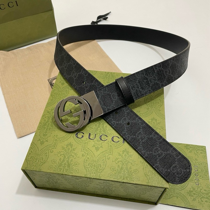 Gucci leather, it has a thick touch, with clear and distinct printed patterns.   Mens Belt Women belt Designers Belts Womens Mens Casual Smooth Buckle Belt Width 3.7cm with box