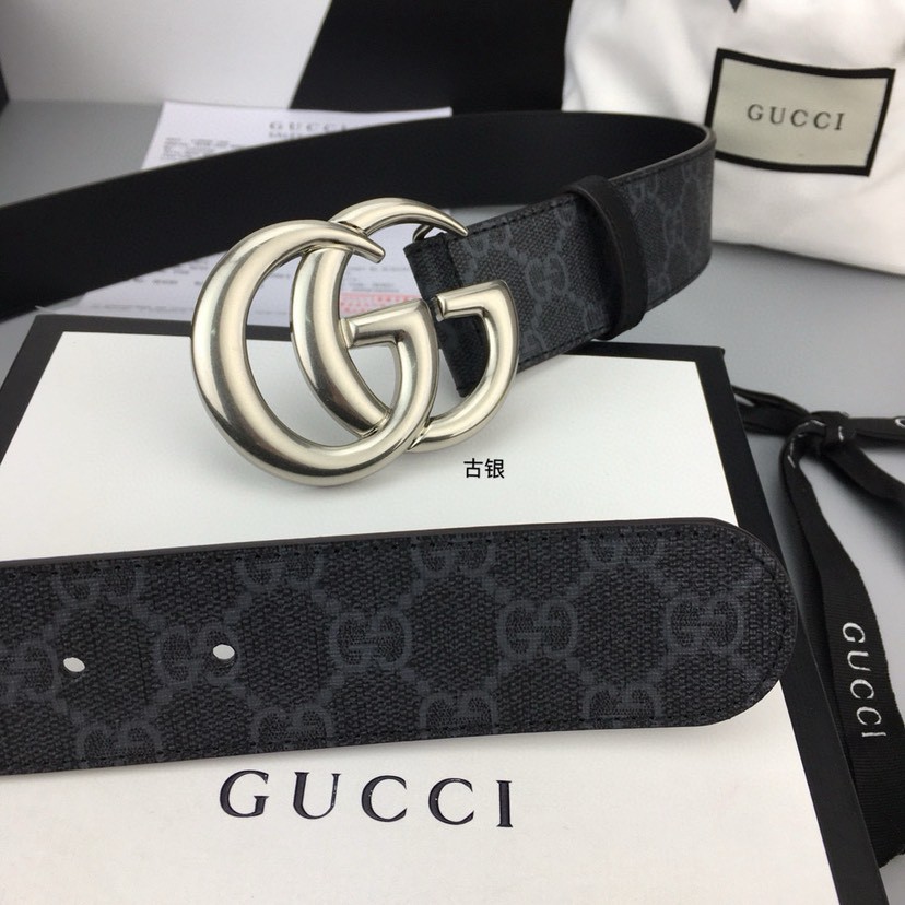 Gucci leather, it has a thick touch, with clear and distinct printed patterns. It is a fashionable and classic men's belt, a designer belt, a casual and smooth buckle belt for both women and men, with a width of 4.0 cm and with box ,gold, silver