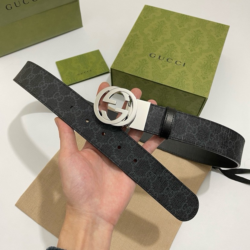 Gucci leather, it has a thick touch, with clear and distinct printed patterns.   Mens Belt Women belt Designers Belts Womens Mens Casual Smooth Buckle Belt Width 3.7cm with box