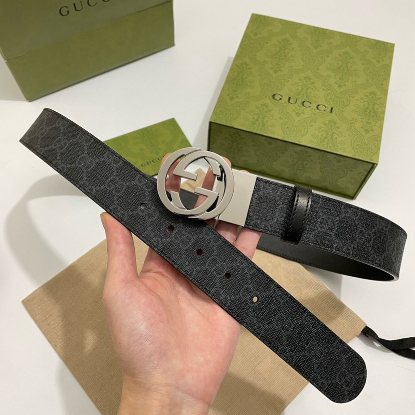 Gucci leather, it has a thick touch, with clear and distinct printed patterns.   Mens Belt Women belt Designers Belts Womens Mens Casual Smooth Buckle Belt Width 3.7cm with box
