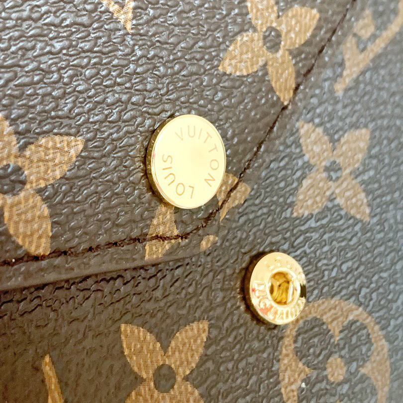 LV Designer Bag Fashion Shoulder Bag High Quality Women's Luxury Crossbody Bag Classic Old Flower Leather Removable 3 in 1 Retro Metal Chain Wallet Embossed Purse