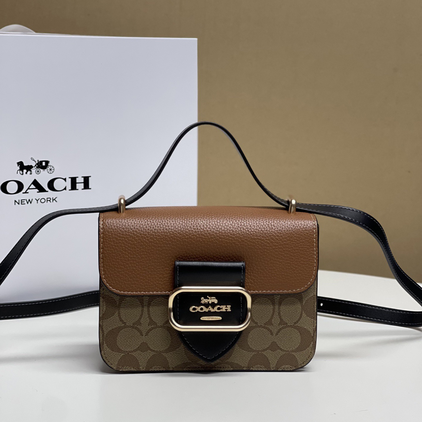 COACH Designer Bag Fashion Luxury Bag Medium Handbag Shoulder Bag Crossbody Purse Ladies Fashion Mini Bag High Quality Leather Zipper Armpit Bag New Shoulder Bag
