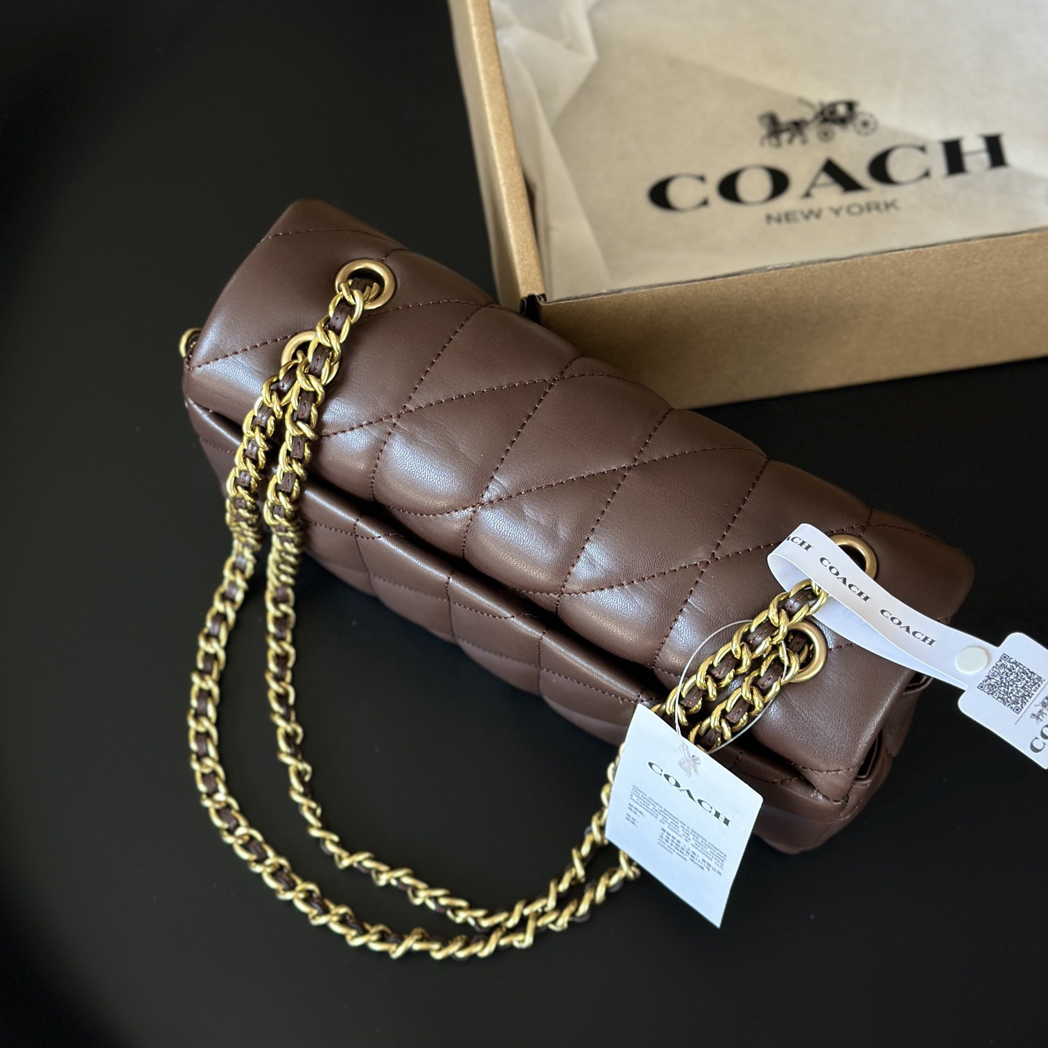 Cosch High Quality Leather Designer Bag Fashion Quilted Chain Bag Shoulder Bag Women Crossbody Bag Envelope Bag Wallets Classic flap Luxury Handbag Lady Clutch Bag