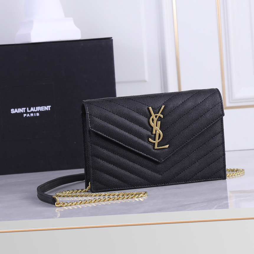 YSL Best Selling Premium Elegant Women's Bags Trendy Chain Letter Shoulder Bag Fashion Versatile Crossbody Small Square Bag