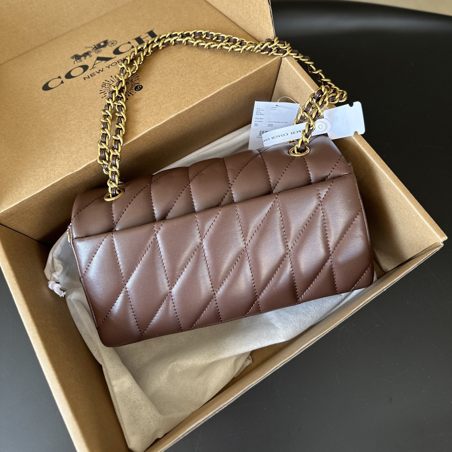 Cosch High Quality Leather Designer Bag Fashion Quilted Chain Bag Shoulder Bag Women Crossbody Bag Envelope Bag Wallets Classic flap Luxury Handbag Lady Clutch Bag