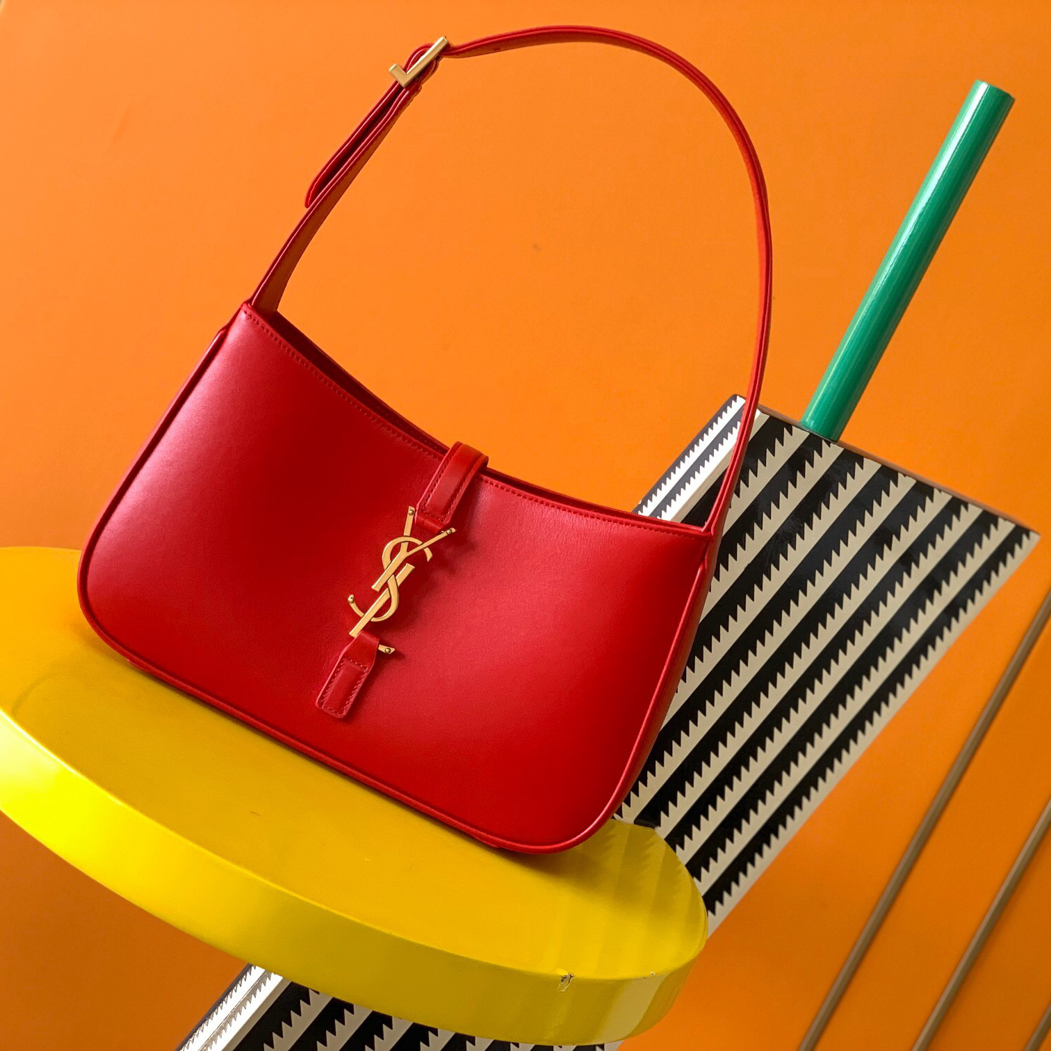 YSL Fashion Designer Bag Luxury Bag Hobo Shoulder Bag New Women's Bag Versatile Shoulder Crossbody Monogram Shoulder Bag Texture Underarm Handbag Commuting Simple Bag