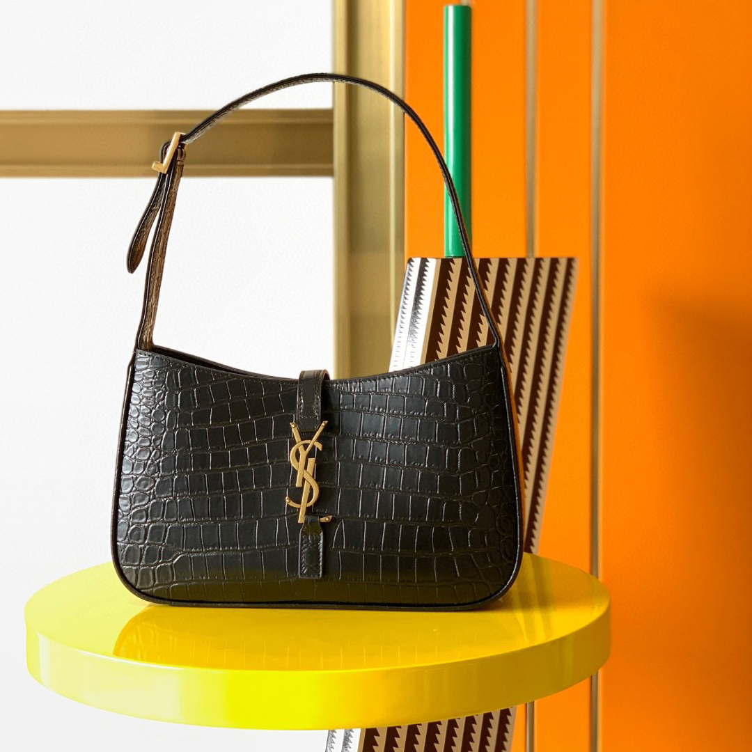 YSL Fashion Designer Bag Luxury Bag Hobo Shoulder Bag New Women's Bag Versatile Shoulder Crossbody Monogram Shoulder Bag Texture Underarm Handbag Commuting Simple Bag