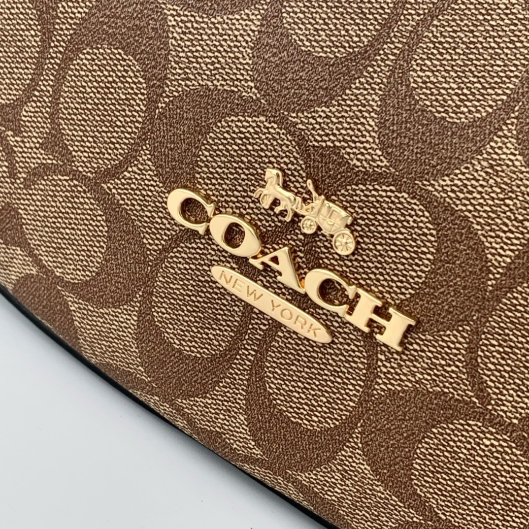 COACH Designer Bag Fashion Luxury Bag Medium Handbag Shoulder Bag Crossbody Purse Ladies Fashion Mini Bag High Quality Leather Zipper Armpit Bag New Shoulder Bag