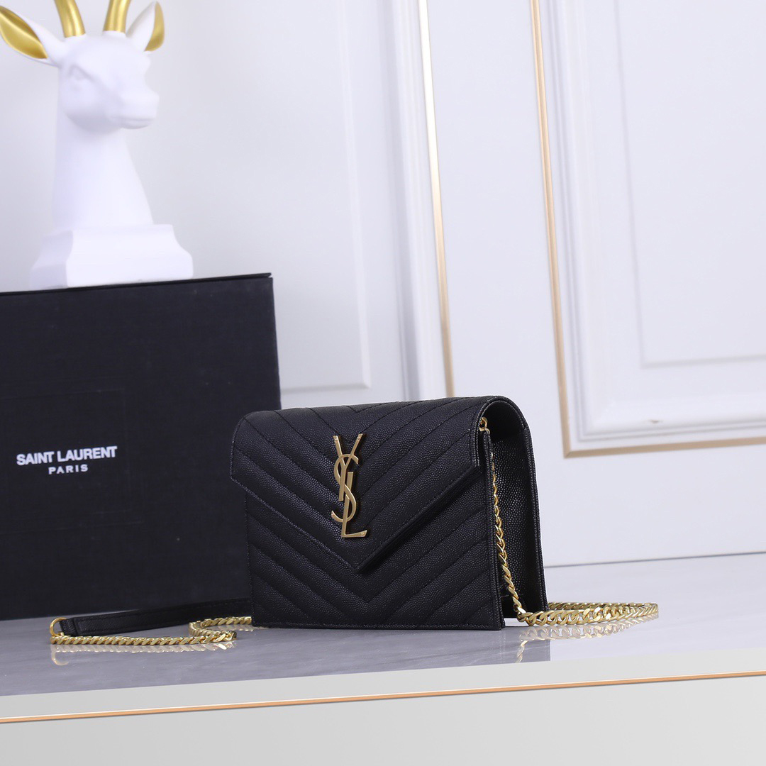 YSL Best Selling Premium Elegant Women's Bags Trendy Chain Letter Shoulder Bag Fashion Versatile Crossbody Small Square Bag