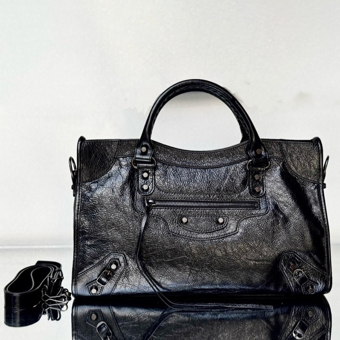 BALENCIAGA Designer Bag Paris Rivet Motorcycle Bag Hot Girl Bag High-End Retro Trend Hand bag Pillow Bag Single Shoulder Crossbody Bag