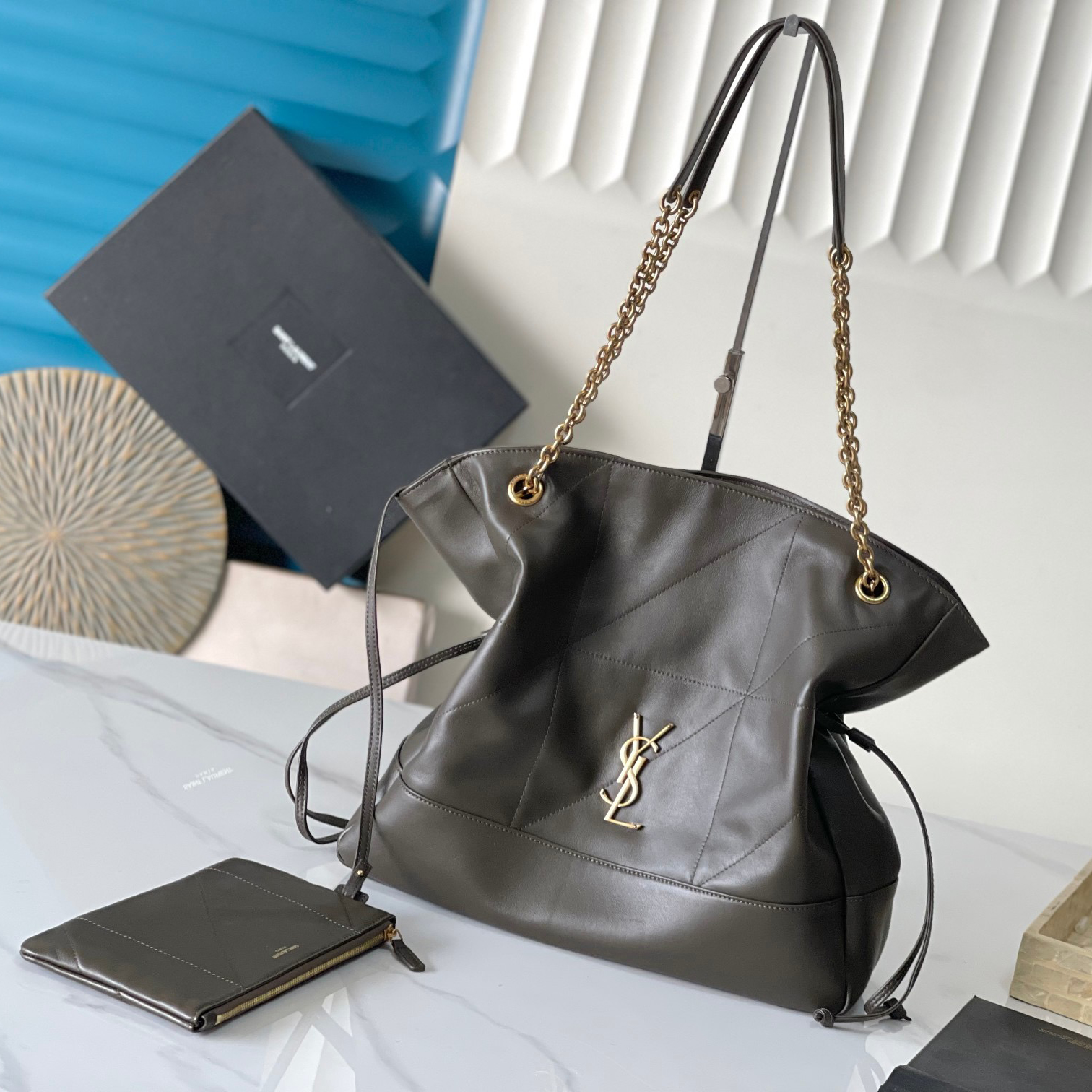 YSL Designer Bag Shoulder Bag Luxury Bag Purse Tote Classic Logo Women's Tramp Bag High Quality Leather Crossbody Large Capacity Shopping Hand bag