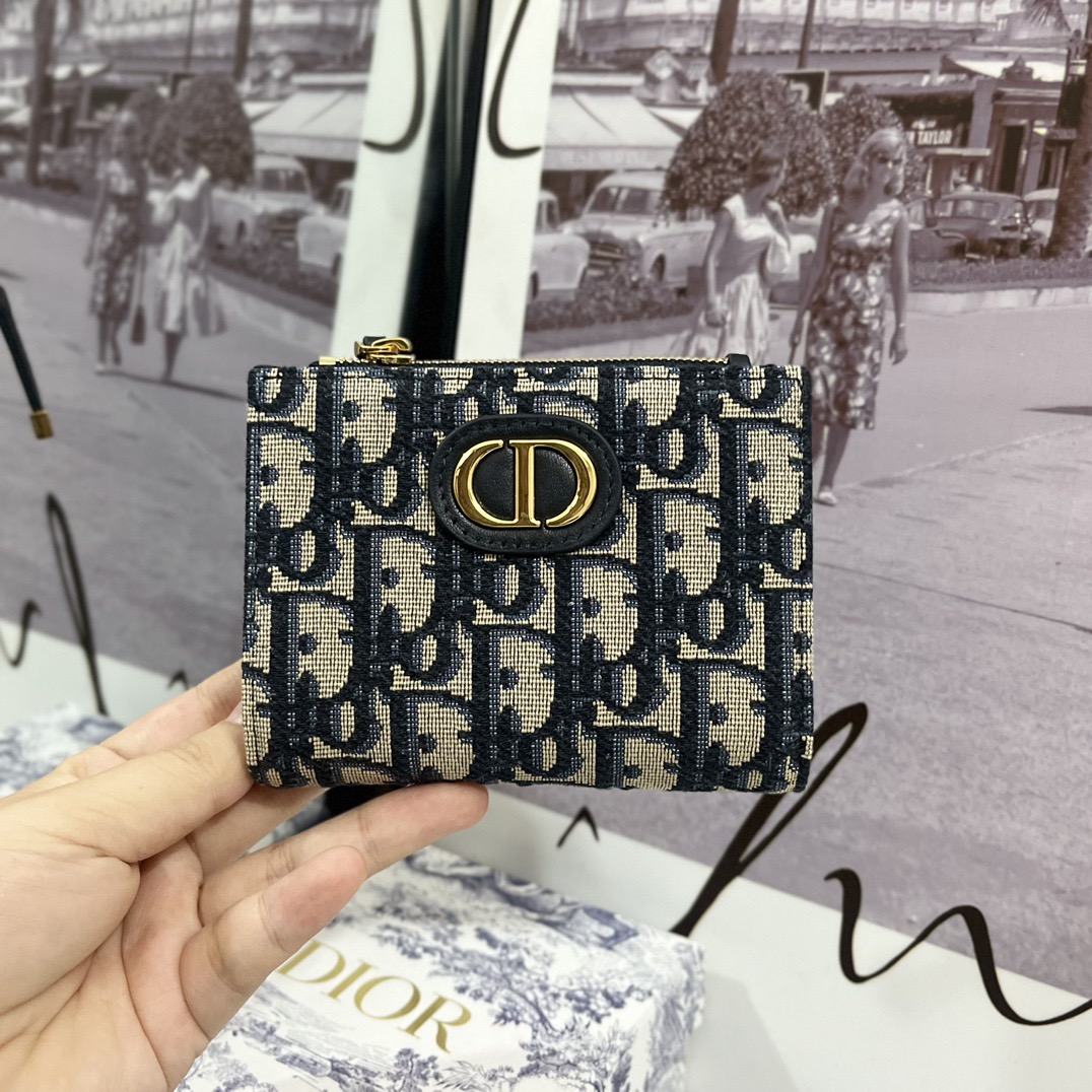 Dior Genuine Leather Designers Men Wallets Flower Card Holder Women Fashion Style Purse Mens Clutch Wallet Luxurys Man Bags With Box And Dust Bag