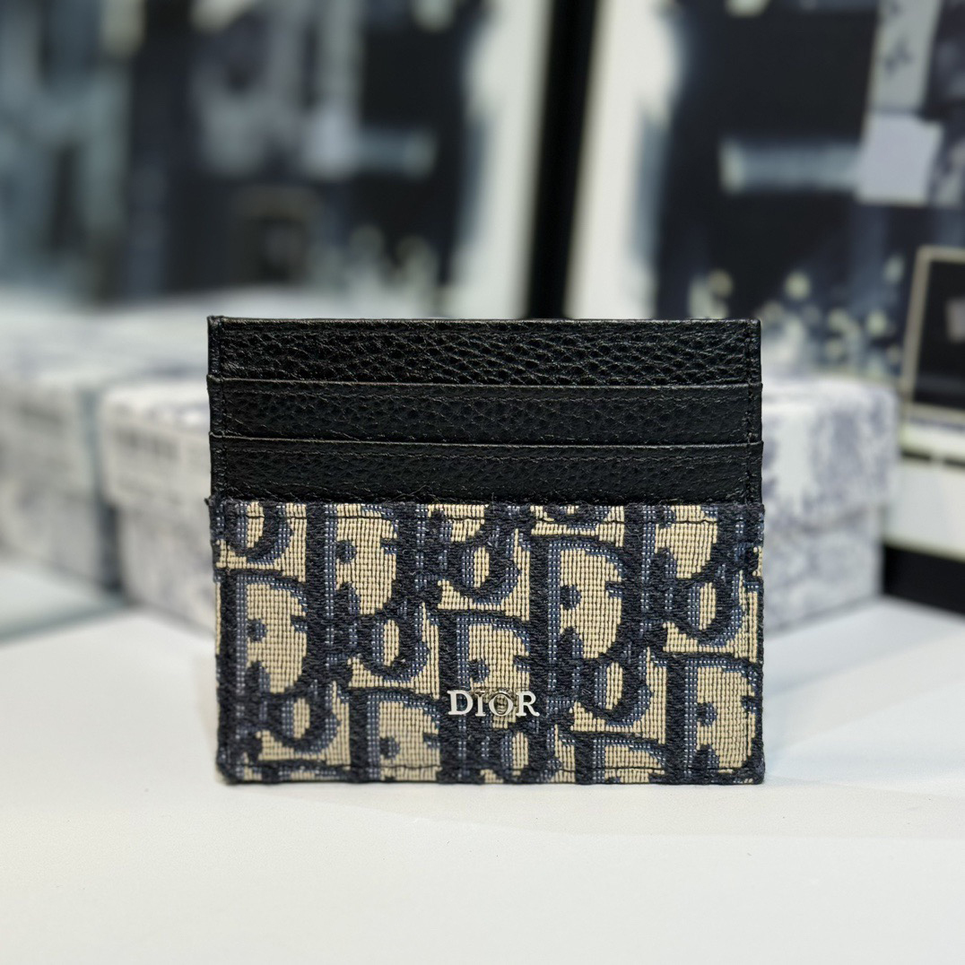 Dior Genuine Leather Designers Men Wallets Flower Card Holder Women Fashion Style Purse Mens Clutch Wallet Luxurys Man Bags With Box And Dust Bag