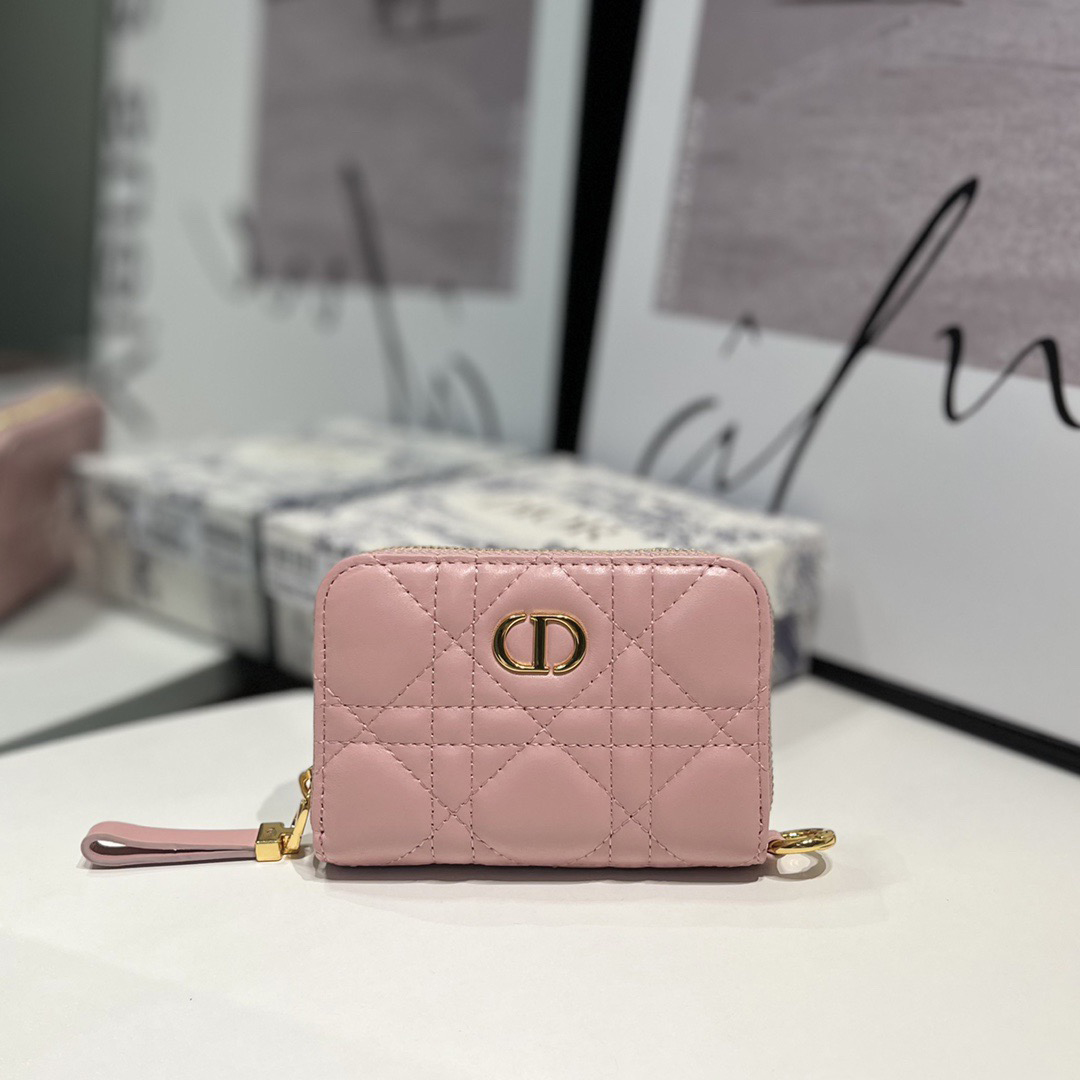 Dior Genuine Leather Designers Flower Card Holder Women Fashion Style Purse Clutch Wallet Luxurys Bags With Box And Dust Bag
