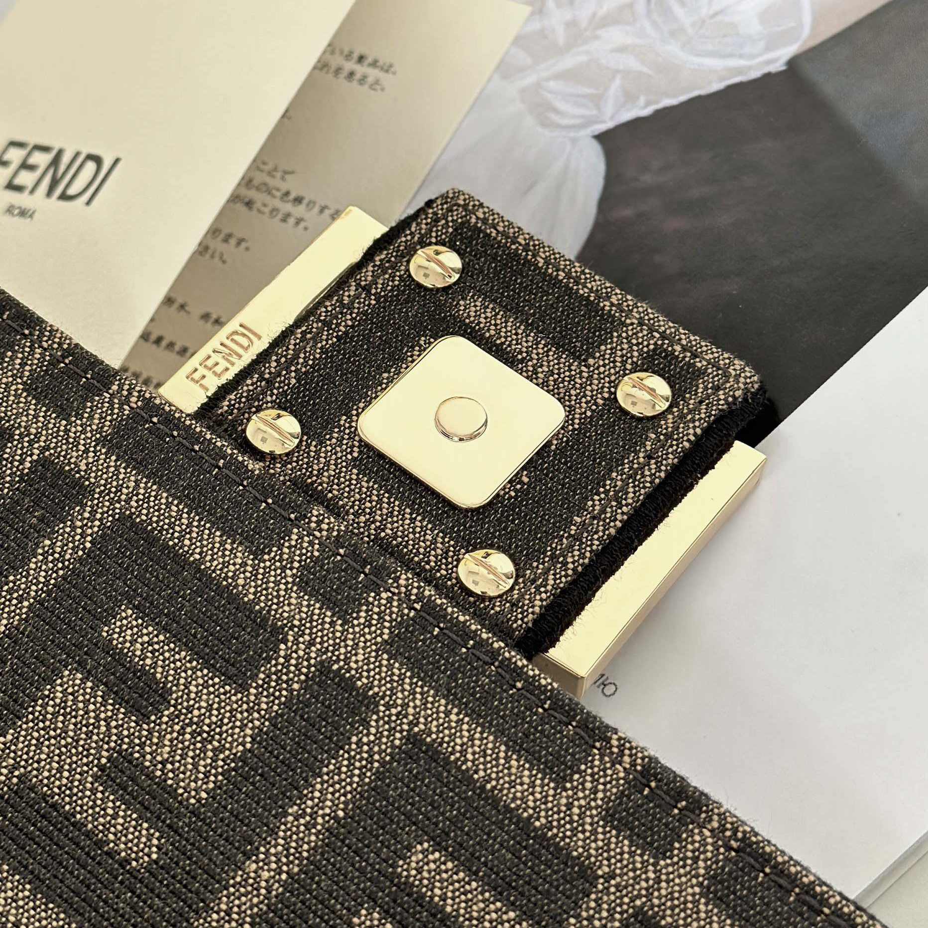 FENDI Designer bag Fashion Casual Light Luxury High-end Texture Small Square bag Single Shoulder Crossbody bag For Women