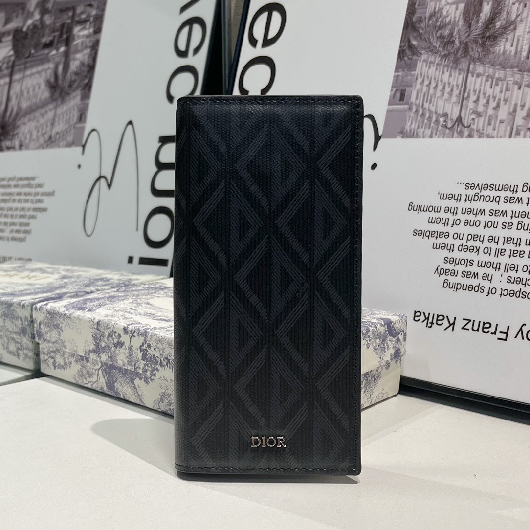 Dior Genuine Leather Designers Men Wallets Flower Card Holder Women Fashion Style Purse Mens Clutch Wallet Luxurys Man Bags With Box And Dust Bag