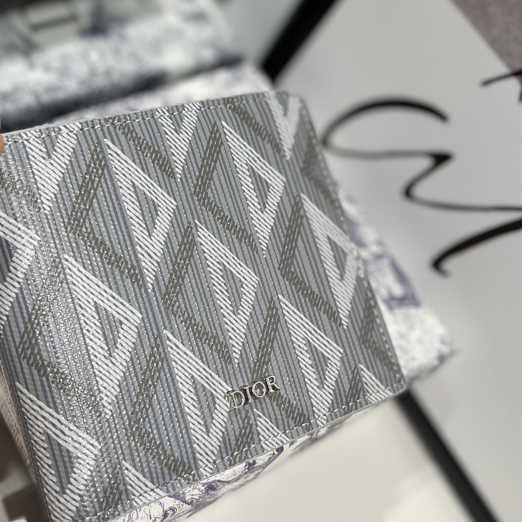 Dior Genuine Leather Designers Men Wallets Flower Card Holder Women Fashion Style Purse Mens Clutch Wallet Luxurys Man Bags With Box And Dust Bag